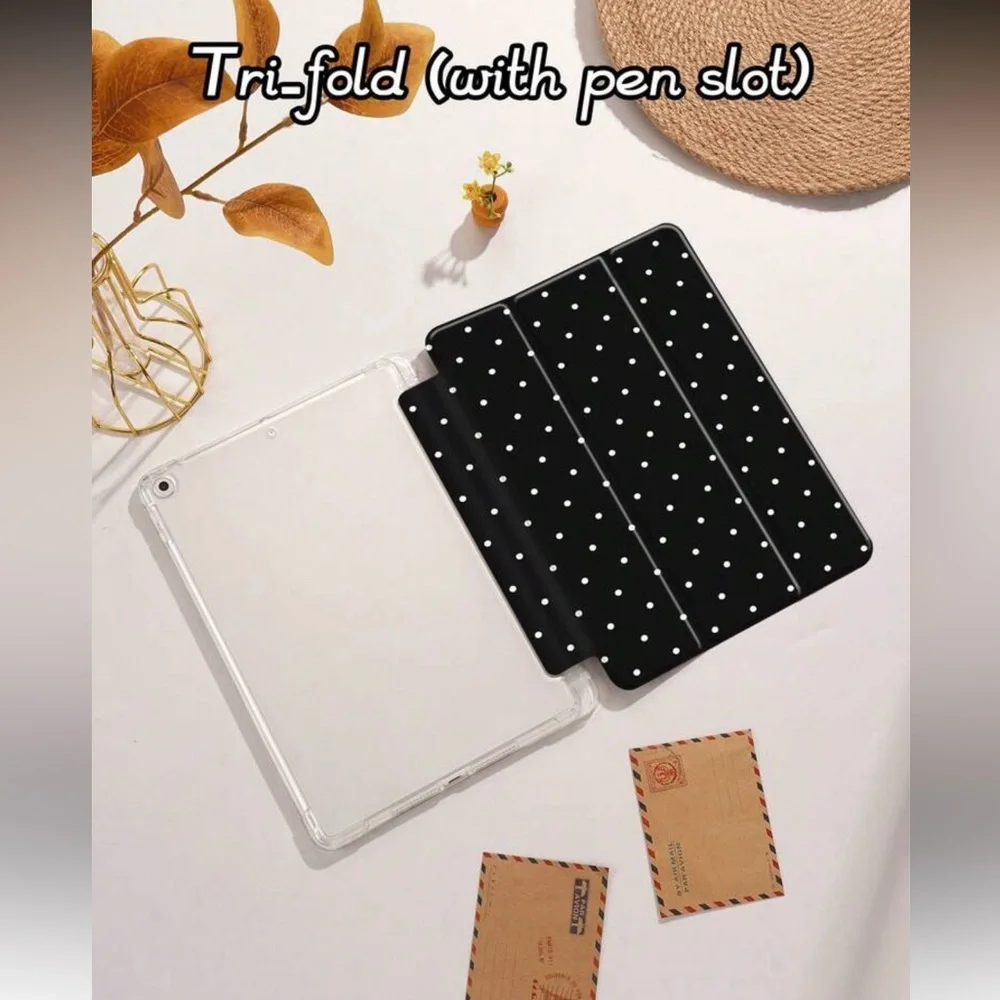 Black Polka Dot IPad Case